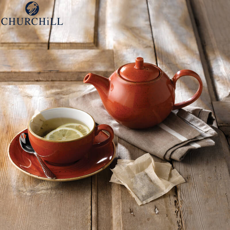 42 6 Cl Churchill Stonecast Teiera In Porcellana