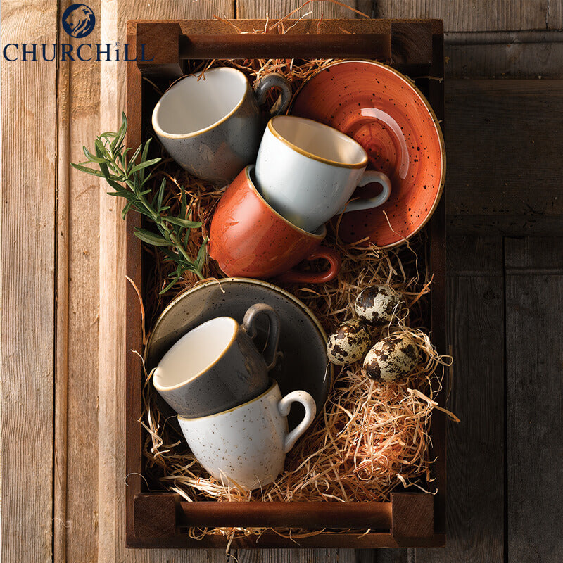 10 Cl Churchill Stonecast taza espresso de porcelana