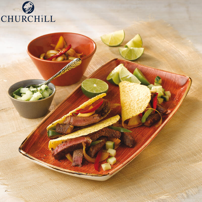 35X18 5 Cm Churchill Stonecast plato bandeja rectangular en porcelana vitrificada