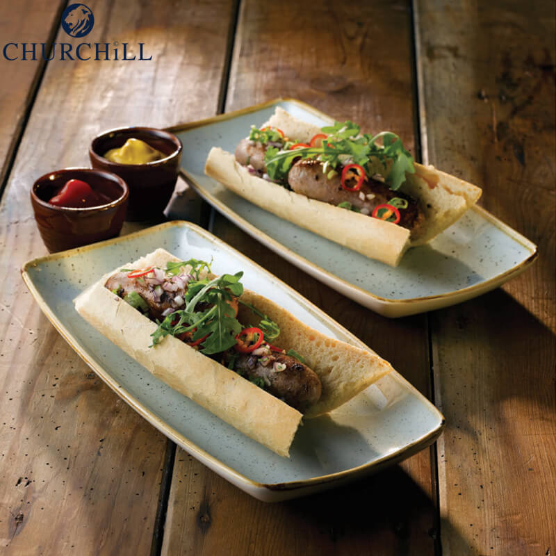 29 5X15 Cm Churchill Stonecast plato bandeja rectangular en porcelana vitrificada