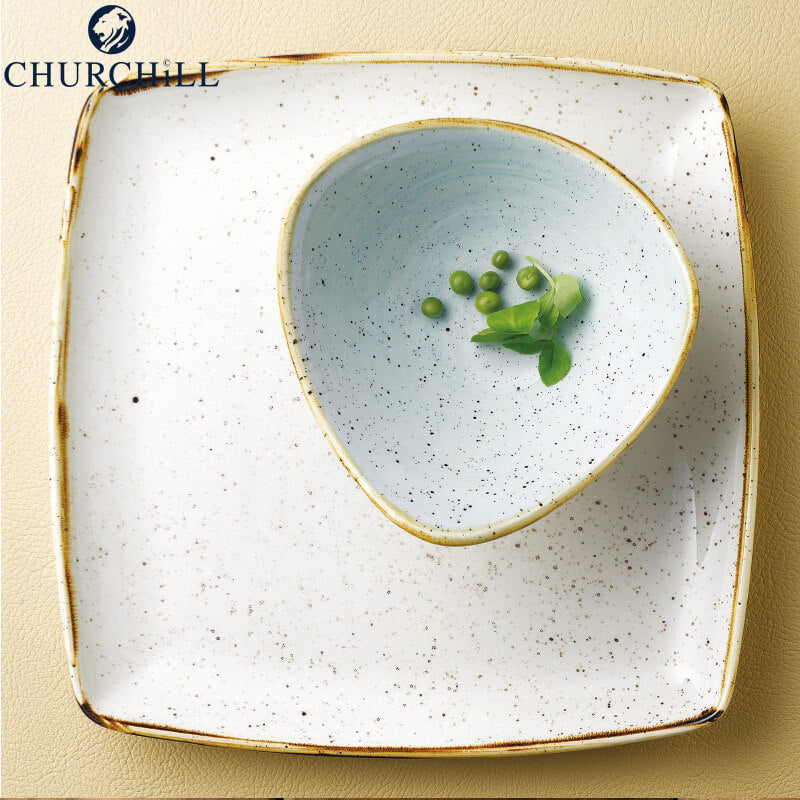 26 8X26 8 Cm Churchill Stonecast flat square plate in vitrified porcelain