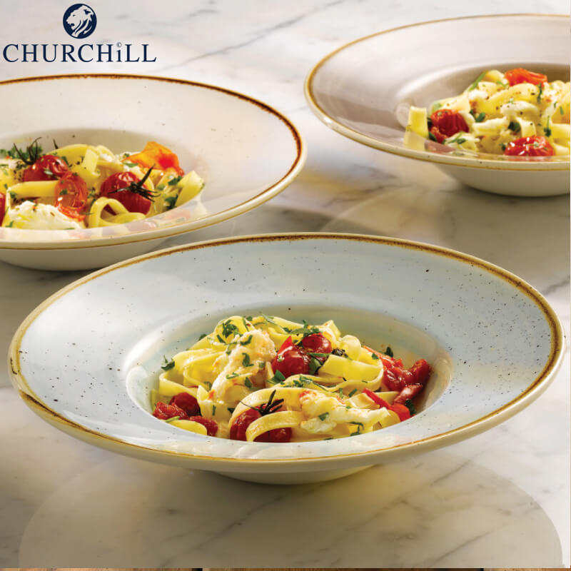28 Cm Churchill Stonecast assiette à pâtes ronde en porcelaine vitrifiée