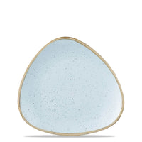 19 2X19 2 Cm Churchill Stonecast flat triangular plate in vitrified porcelain