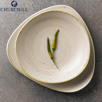 26 5X26 5 Cm Churchill Stonecast plato llano triangular en porcelana vitrificada