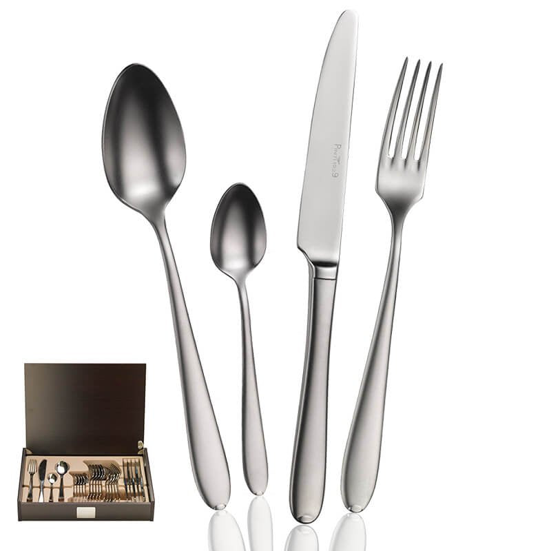 Pintinox Palladium servicio de cubiertos de acero inoxidable Set de 24 pz