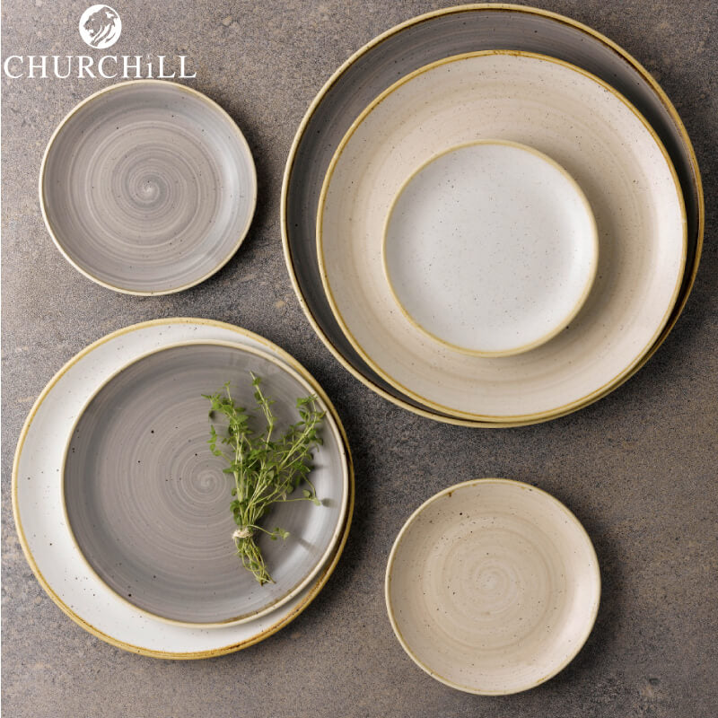 21 7 Cm Churchill Stonecast runder Obst-Dessertteller aus glasiertem Porzellan