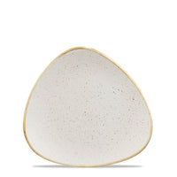 19 2X19 2 Cm Churchill Stonecast flat triangular plate in vitrified porcelain
