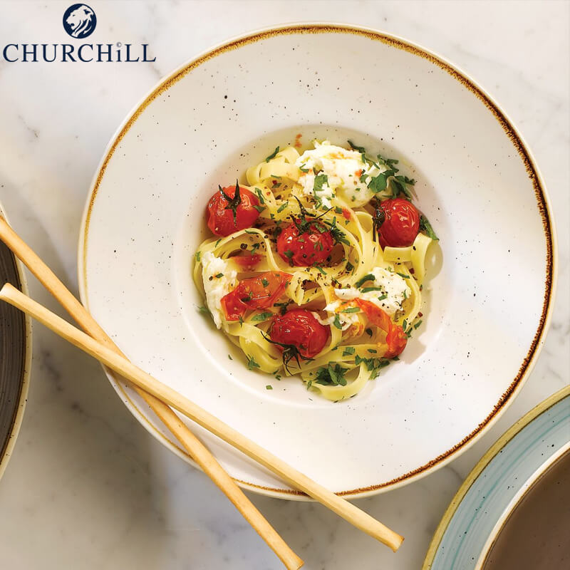 28 Cm Churchill Stonecast assiette à pâtes ronde en porcelaine vitrifiée