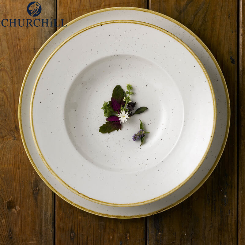 24 Cm Churchill Stonecast round pasta plate in vitrified porcelain