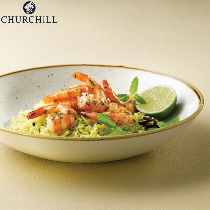 31 Cm Churchill Stonecast deep round plate in vitrified porcelain