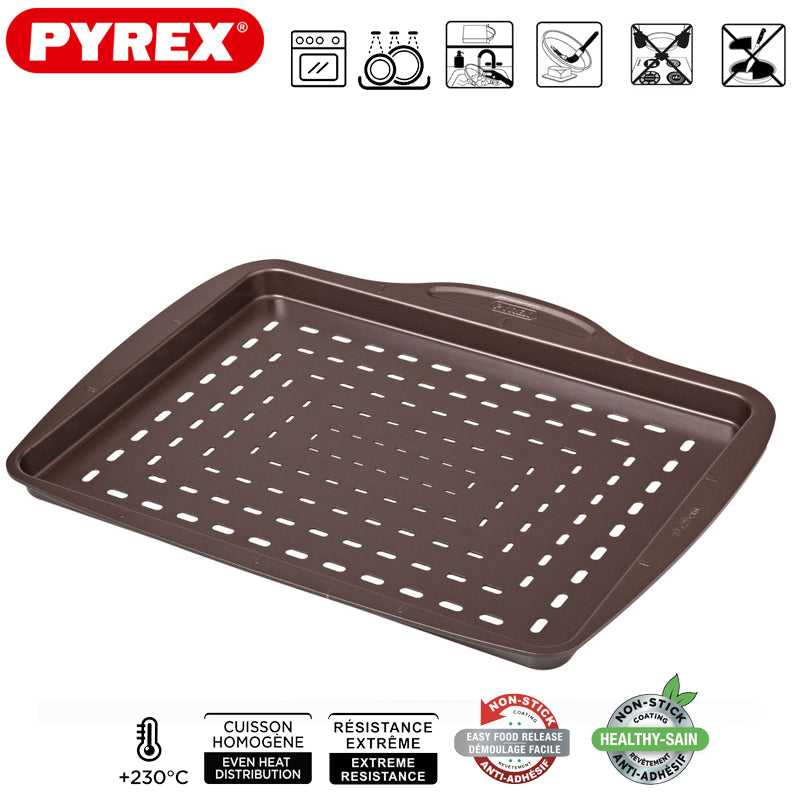 37X29 Cm Pyrex Asimetria Teglia Pizza Rettangolare Antiaderente