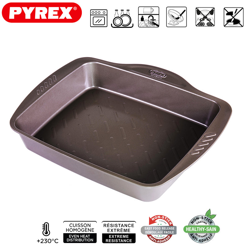 Pyrex Asimetria bandeja rectangular para horno antiadherente