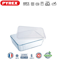 Pyrex Cook And Freeze rechthoekige voedselcontainer in borosilicaatglas