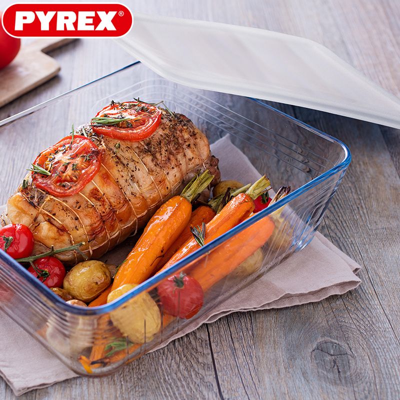 Pyrex Cook And Freeze rechthoekige voedselcontainer in borosilicaatglas