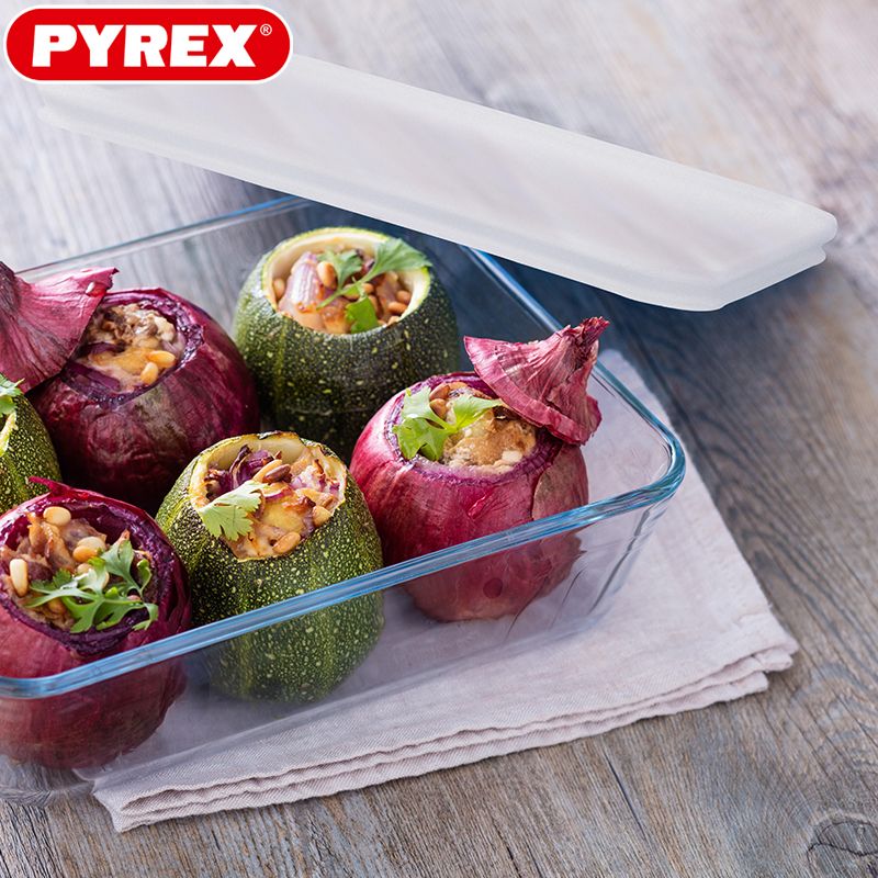 Pyrex Cook And Freeze rechthoekige voedselcontainer in borosilicaatglas