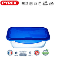 Pyrex Cook And Go luftdichter rechteckiger Lebensmittelbehälter aus Borosilikatglas