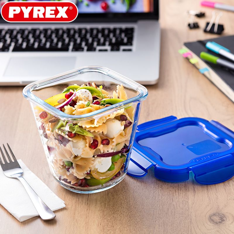 Pyrex Cook And Go recipiente hermético redondo para alimentos de vidrio borosilicato