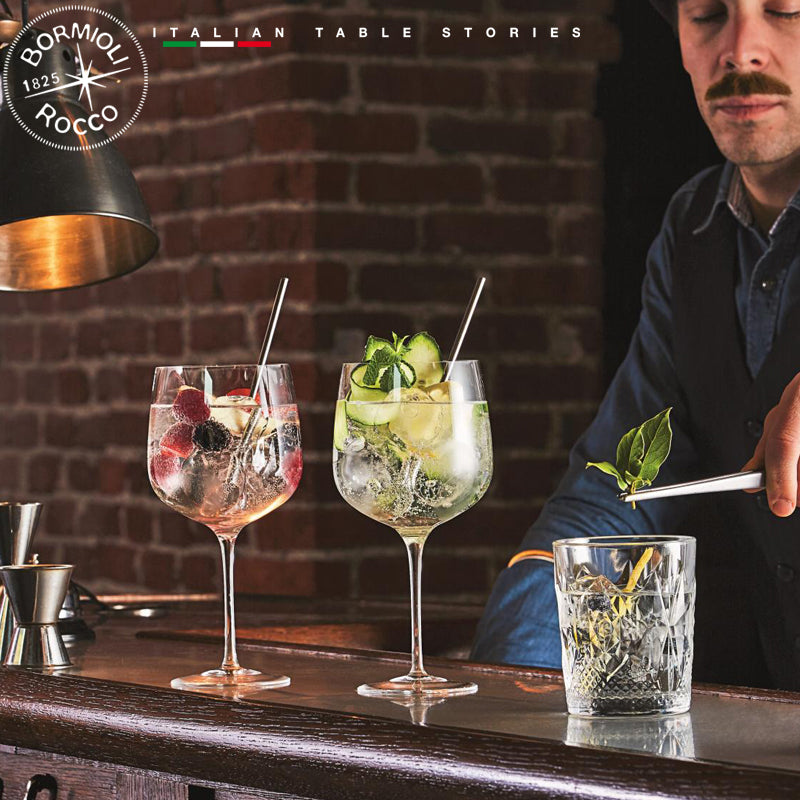 75 5 Cl Bormioli Rocco Bartender Verre à gin tonic en verre Set de 6 pz