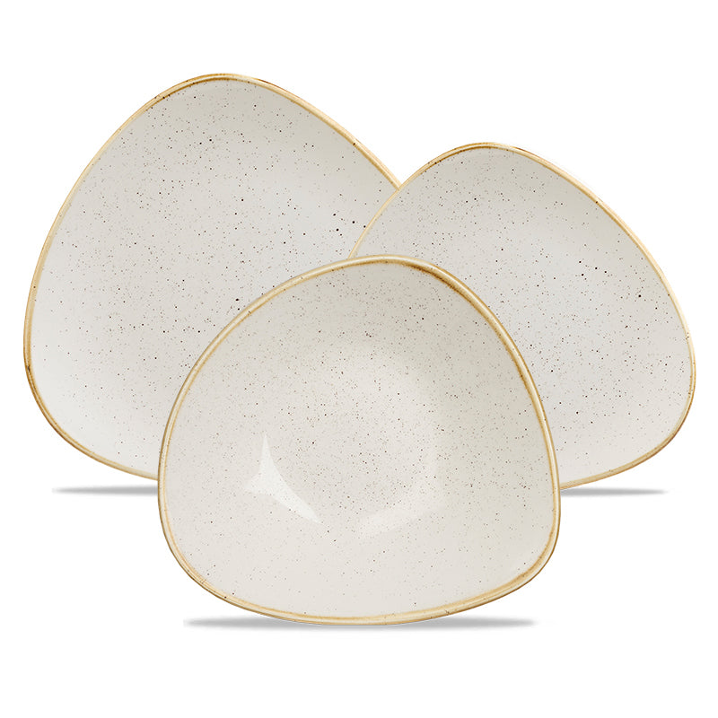 Churchill Stonecast triangular vitrified porcelain dinnerware set - set of 12 pieces