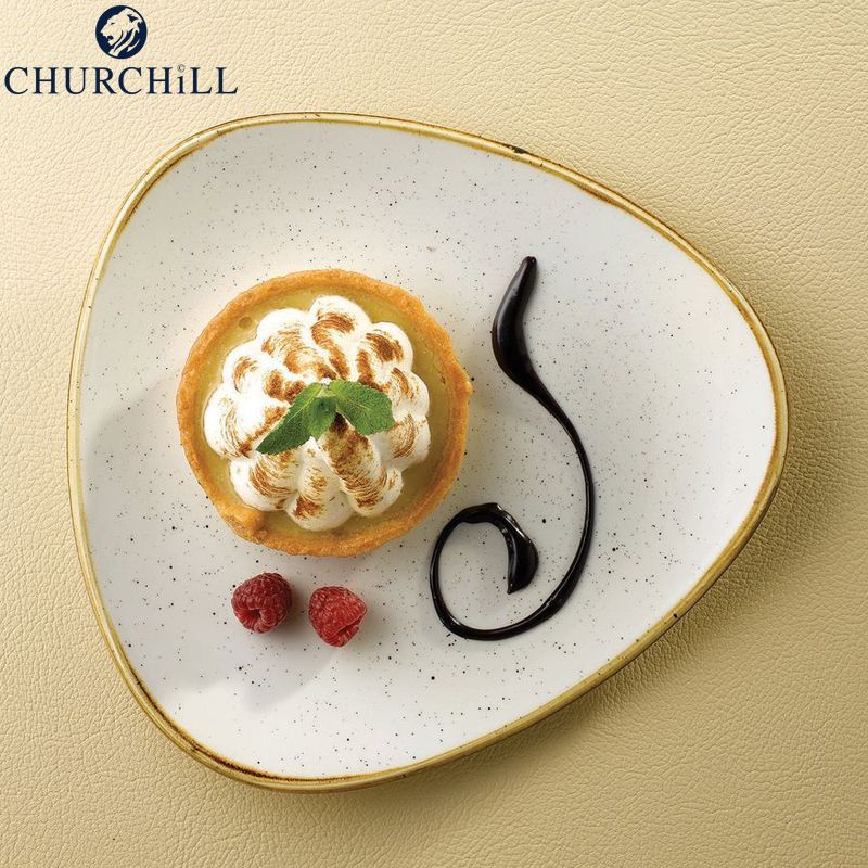Churchill Stonecast triangular vitrified porcelain dinnerware set - set of 12 pieces