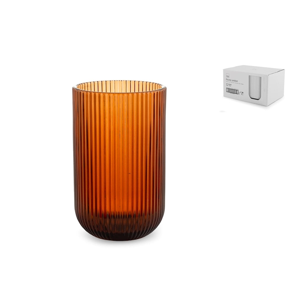 45 cl - H&H Peony Frisdrankglas in Glas - Set van 6 Stuks