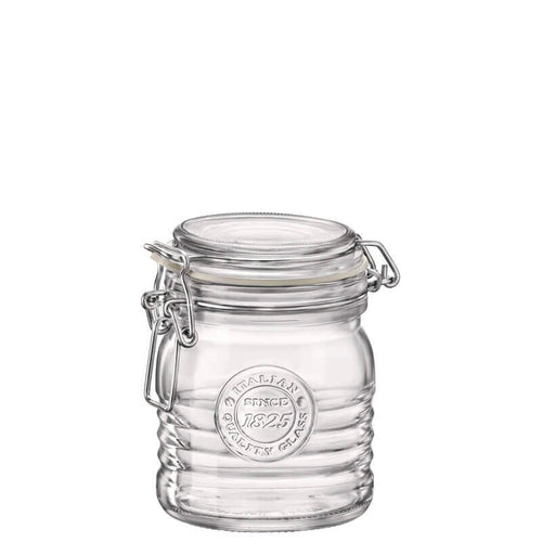 35 Cl Bormioli Rocco Officina 1825 Luchtdichte Glazen Pot in Glas - Set van 6 Stuks