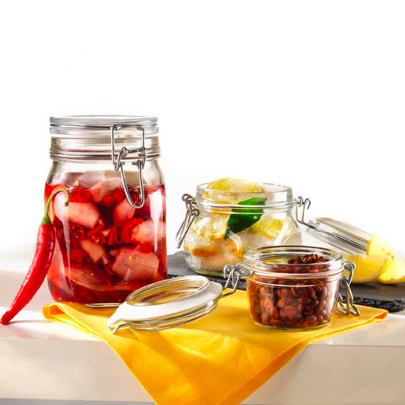 12 5 Cl Bormioli Rocco Fido Cylindrical Airtight Glass Jar