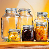 500 Cl Bormioli Rocco Fido Cylindrical Airtight Glass Jar in Glass