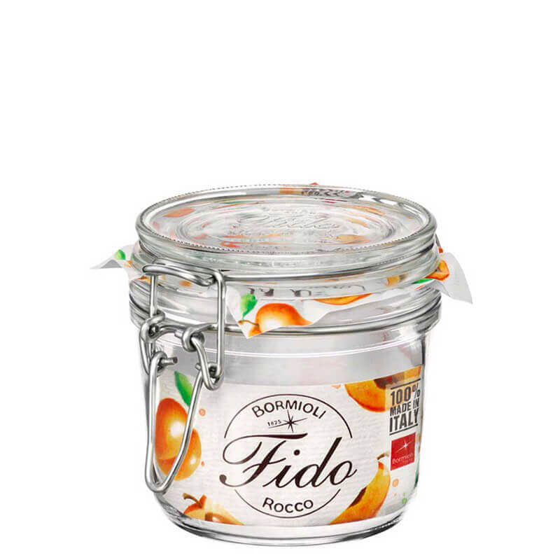 35 Cl Bormioli Rocco Fido Cylindrical Airtight Glass Jar in Glass