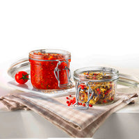 35 Cl Bormioli Rocco Fido Cylindrical Airtight Glass Jar in Glass