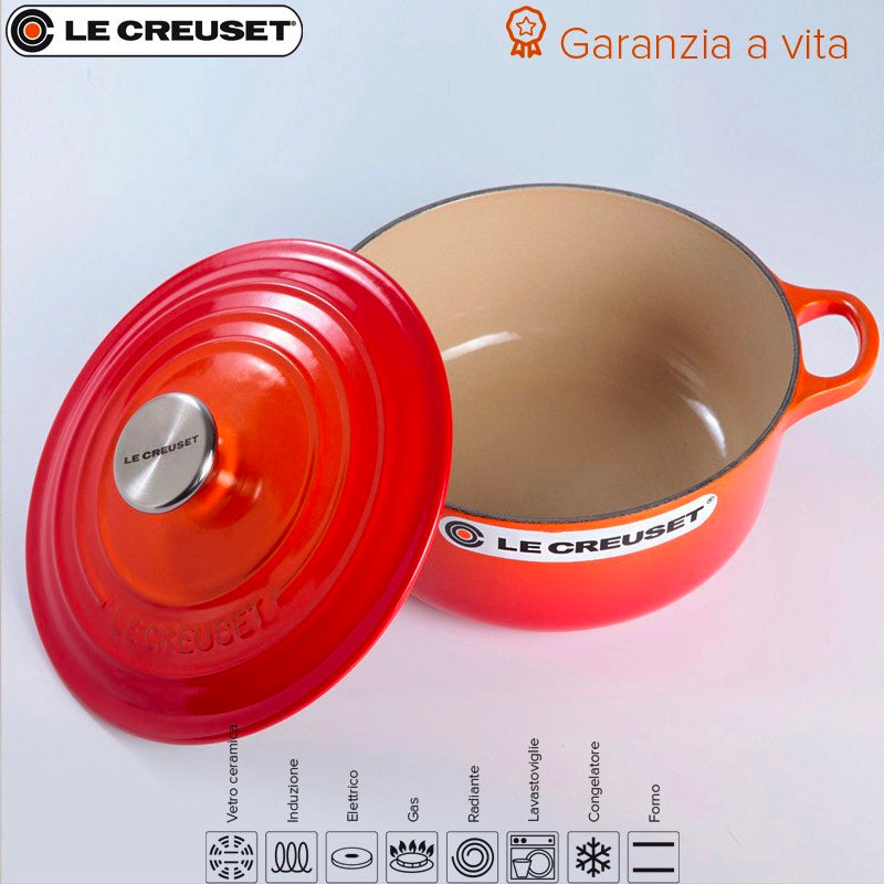 28 Cm Le Creuset Cocotte Evolution Round Dutch Oven in Cast Iron