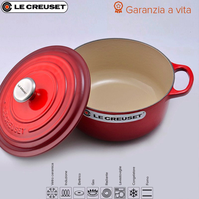 18 Cm Le Creuset Cocotte Evolution Casseruola Rotonda In Ghisa