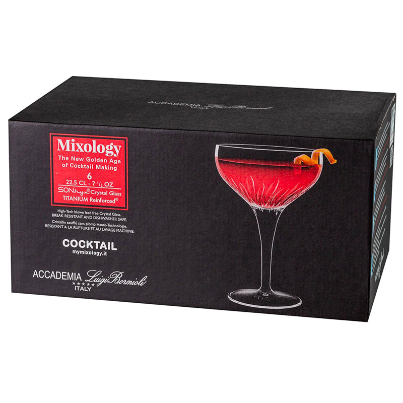 22 5 Cl Bormioli Luigi Mixology Cocktailglas van glas Set van 6 stuks