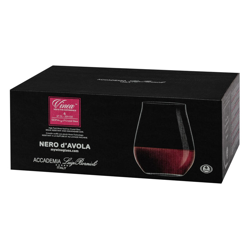 67 Cl Bormioli Luigi Vinea Wine Glass Rosso in Glass - Set of 6 Pieces