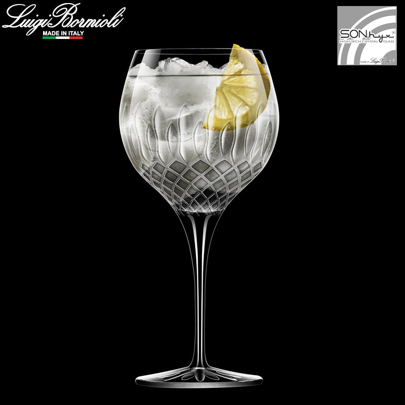 65 Cl Bormioli Luigi Diamante Verre à gin tonic en verre Set de 4 pièces