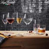 38 Cl Bormioli Luigi Diamante Copa de vino blanco Riesling de vidrio Set de 4 piezas