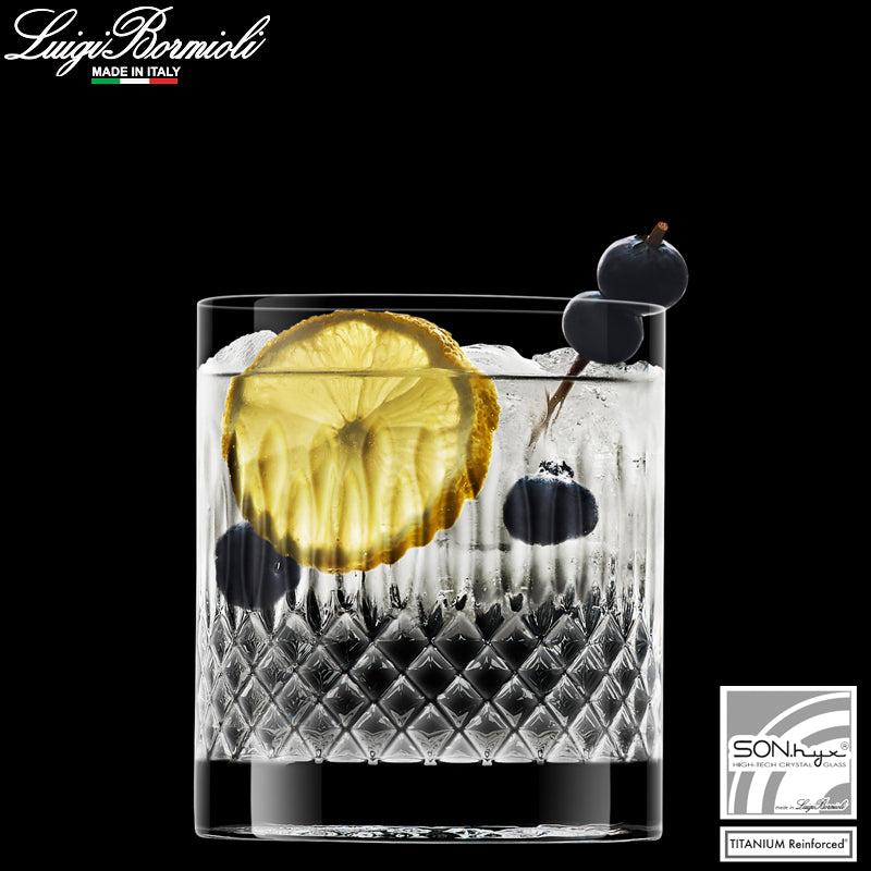 38 Cl Bormioli Luigi Diamante Vaso de Agua en Vidrio - Set de 4 Piezas