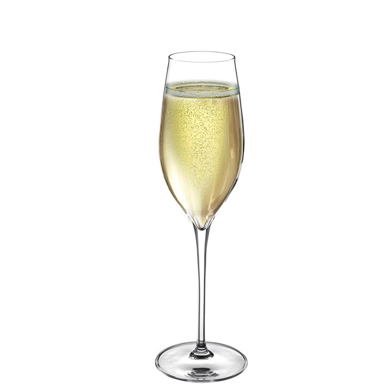 20 Cl Bormioli Luigi Vinea Champagnerflöte aus Glas Set mit 6 Teilen