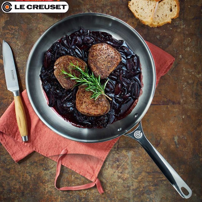 Le Creuset Poêle Haute en Acier Inoxydable