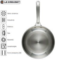 Le Creuset Poêle Haute en Acier Inoxydable