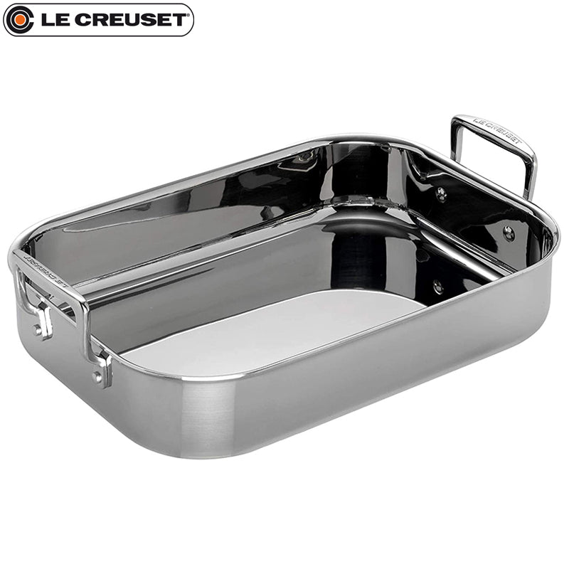 35X25 Cm Le Creuset Rechteckige Bratform aus Edelstahl
