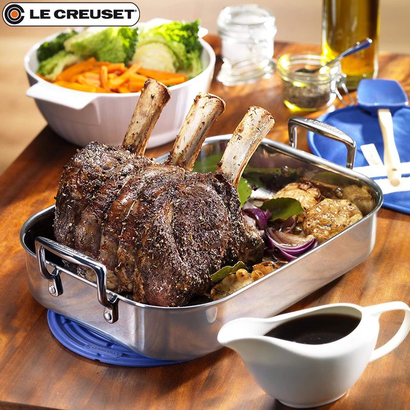 35X25 Cm Le Creuset Rechteckige Bratform aus Edelstahl
