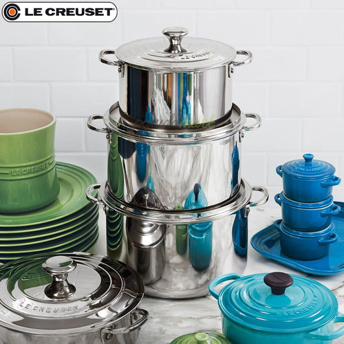 Le Creuset Set Casseroles Hautes En Acier Inoxydable Set 4 Pcs