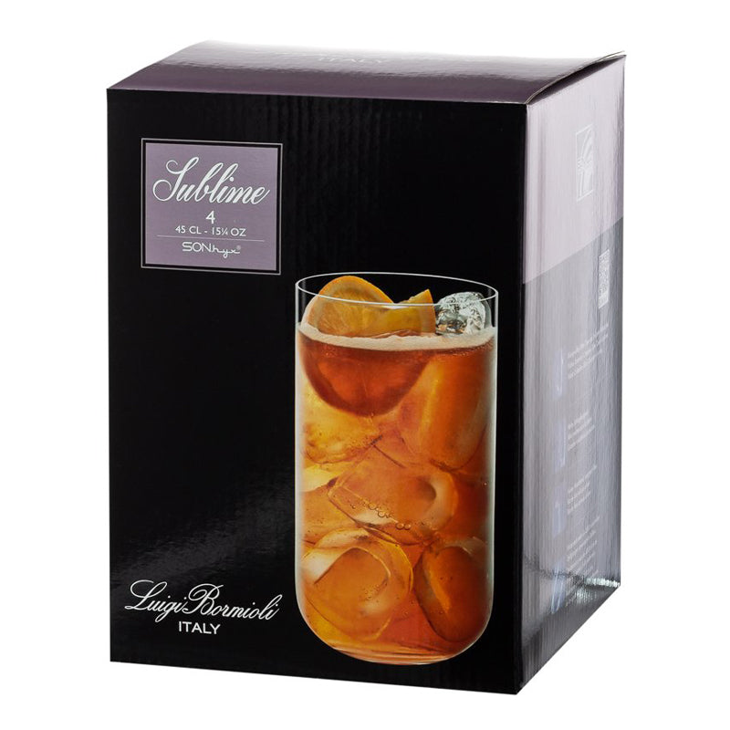 45 Cl Bormioli Luigi Sublime Vaso de Refresco en Vidrio - Set de 4 Piezas