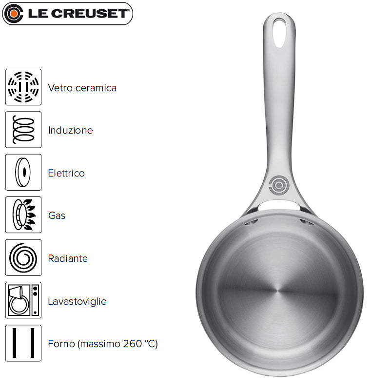Le Creuset Casseruola Con Manico In Acciaio Inox Con Coperchio