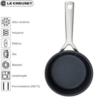 14 Cm Le Creuset Antihaft-Topf mit Griff aus Edelstahl