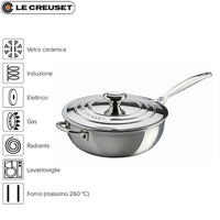 Le Creuset Padella Dello Chef Padella Bassa Antiaderente In Acciaio Inox