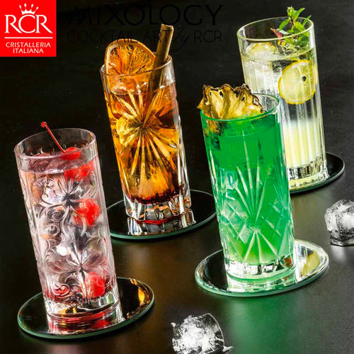 36 8 Cl Rcr Tattoo Bicchiere Bibita In Vetro Set 6 Pezzi