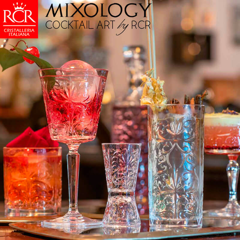 3 6 Cl Rcr Tattoo Jiggers E Dosatori Per Cocktail In Vetro Set 6 Pezzi