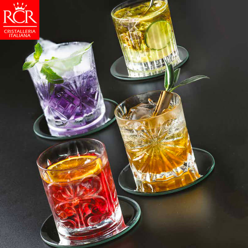 Rcr Mixology Calici And Bicchieri Cocktail In Vetro Set 4 Pezzi